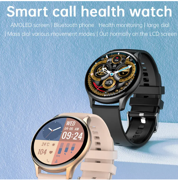 AMOLED Smart Watch – High-Resolution Display, Fitness & Health Tracker with Voice Assistant